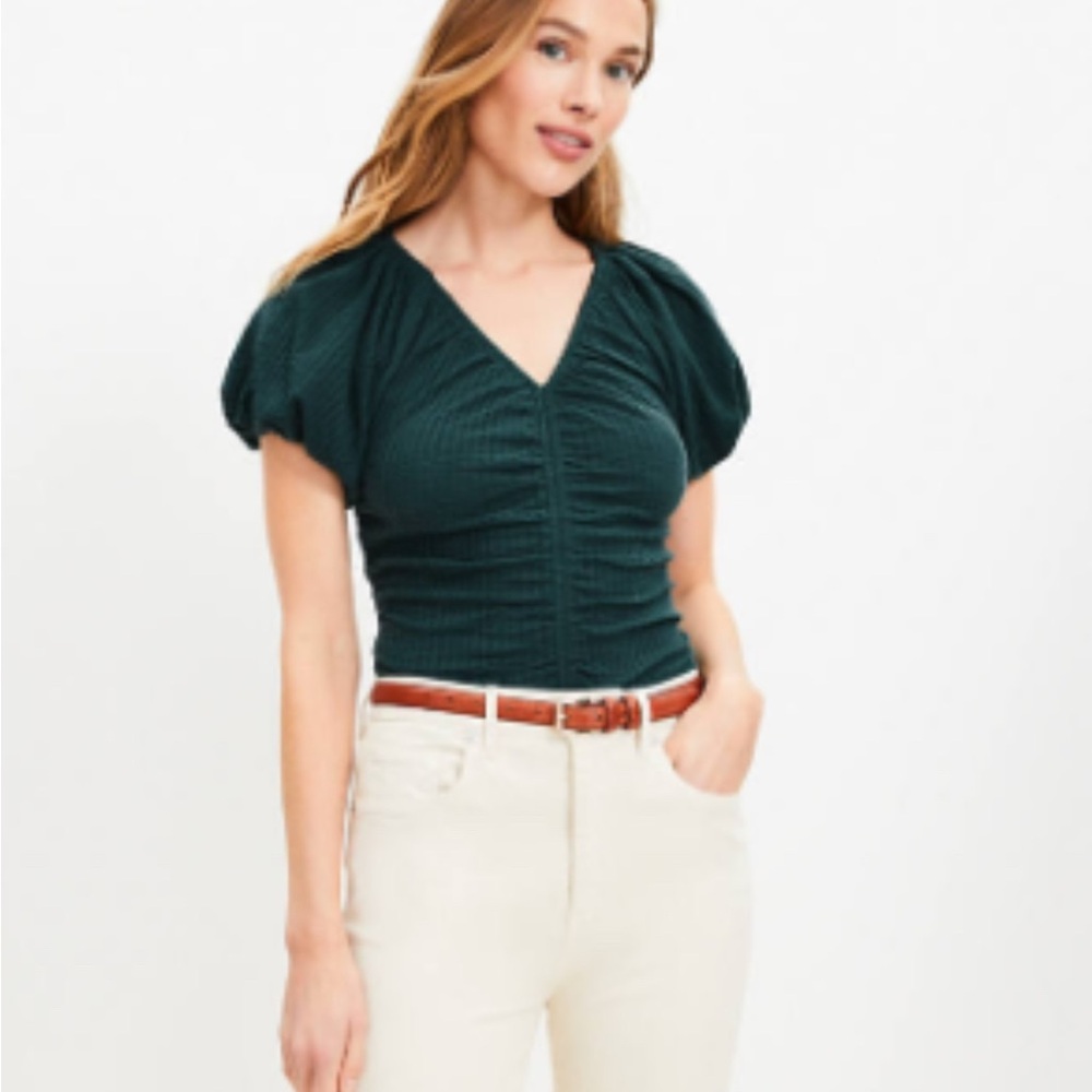 LOFT  Ruched V-Neck Blouse & Tank Small